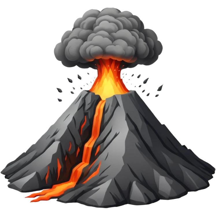 Volcano before eruption emoji