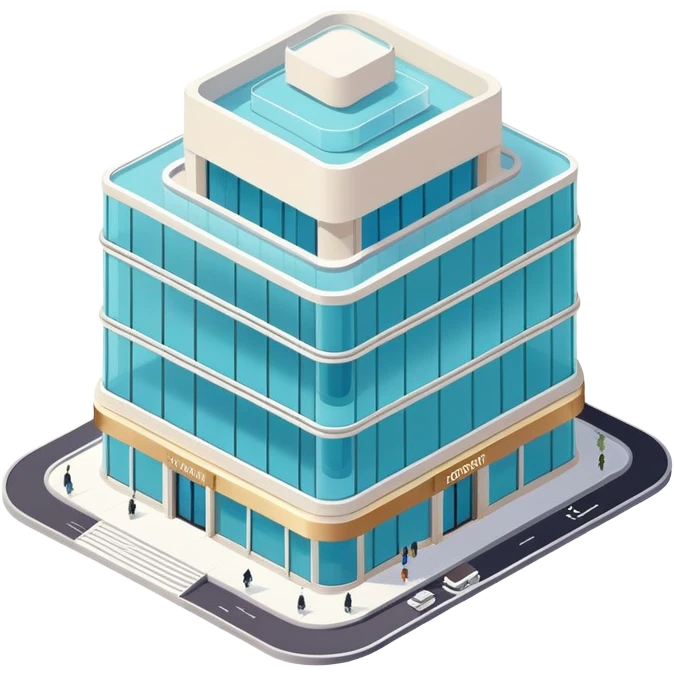 isometric exterior luxury shopping mall emoji