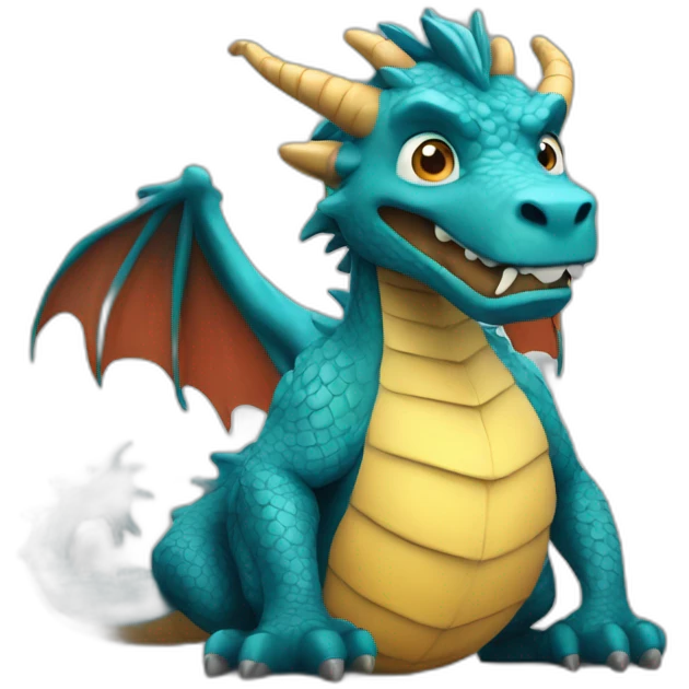 Singe sur un dragon emoji
