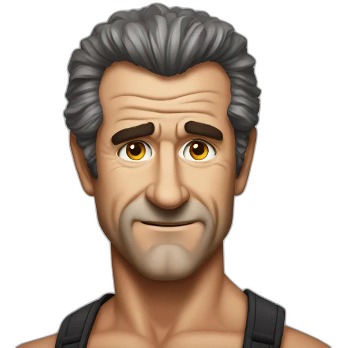 Mel Gibson portrait emoji