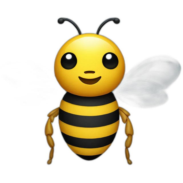 A bee made out of ice crean emoji
