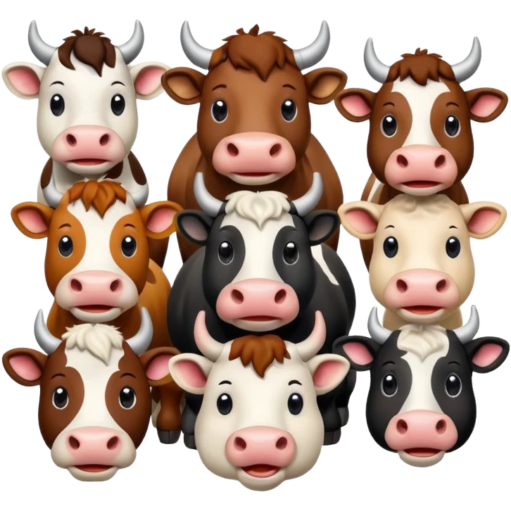 generate an emoji of a group of male and female bulls travelling together on holidays emoji