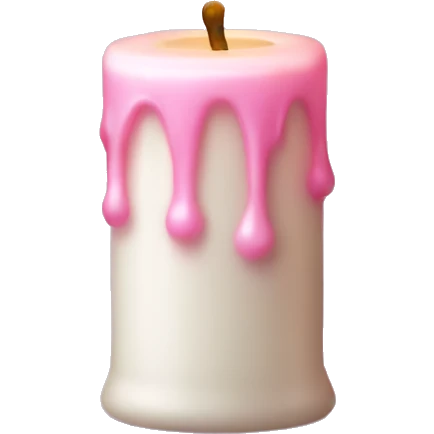 Light pink magic candle Halloween  emoji