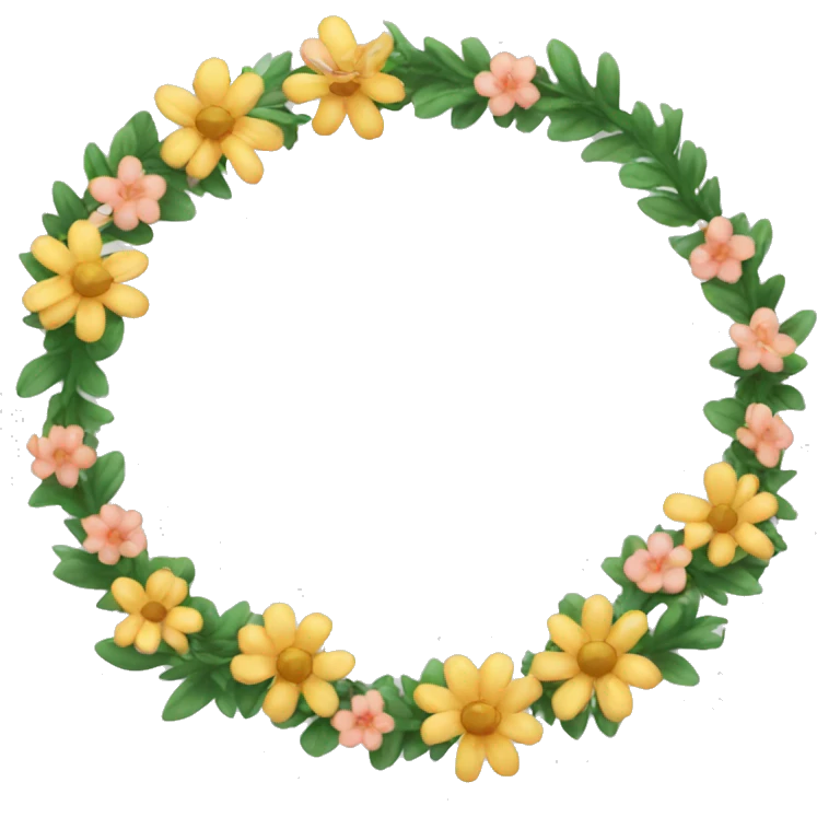Flower garland emoji