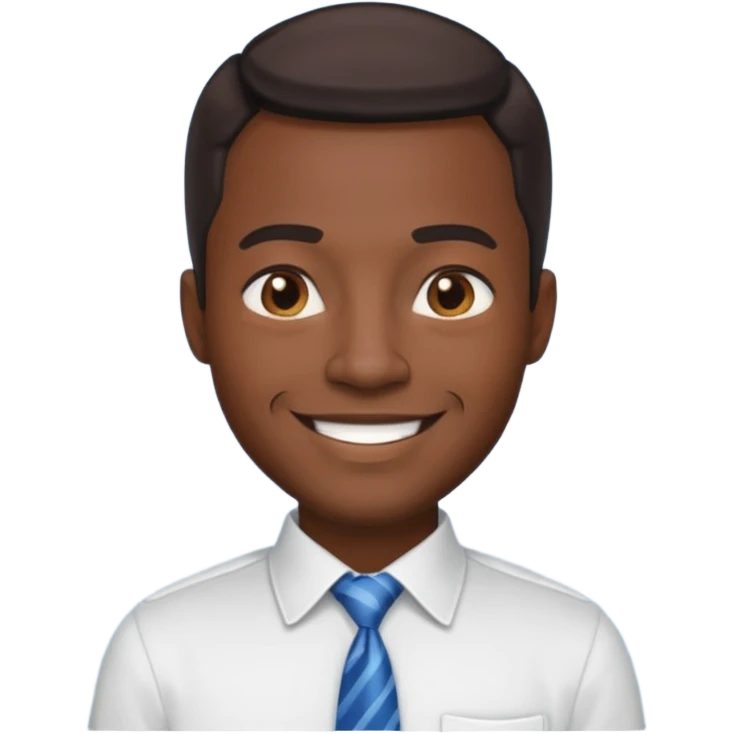 stock trader, black man, in a shirt emoji