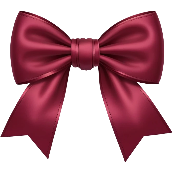 burgundy bow emoji