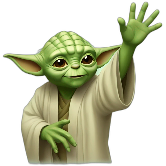 Yoda high five emoji