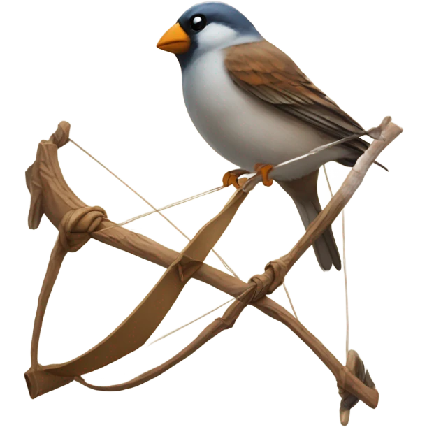 Bow and sparrow emoji