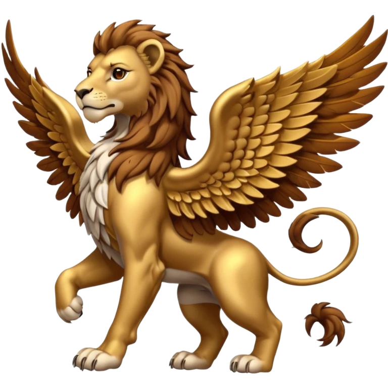 Grifin, lion body, wings emoji