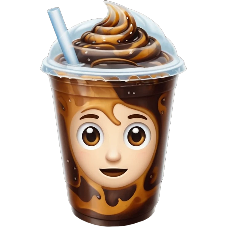 iced americano / with takeout cup emoji