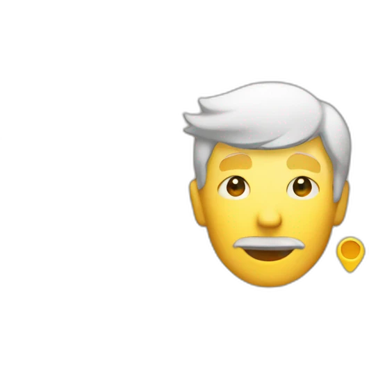 Men saling his product at a customer emoji