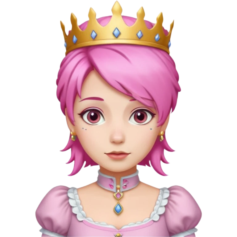 royal princess with pink hair emoji