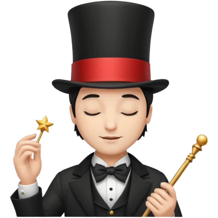 Magician closed eyes  emoji