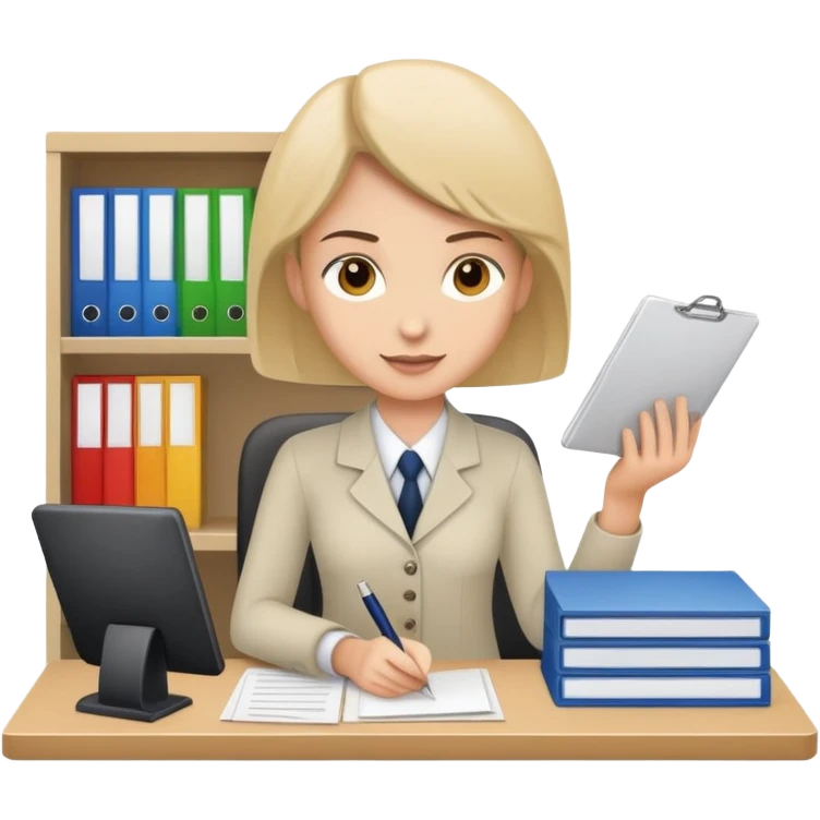 Person organizing office work  emoji