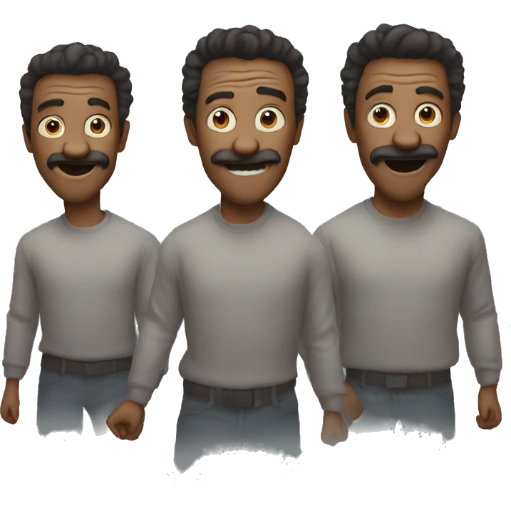 three crazy mans emoji
