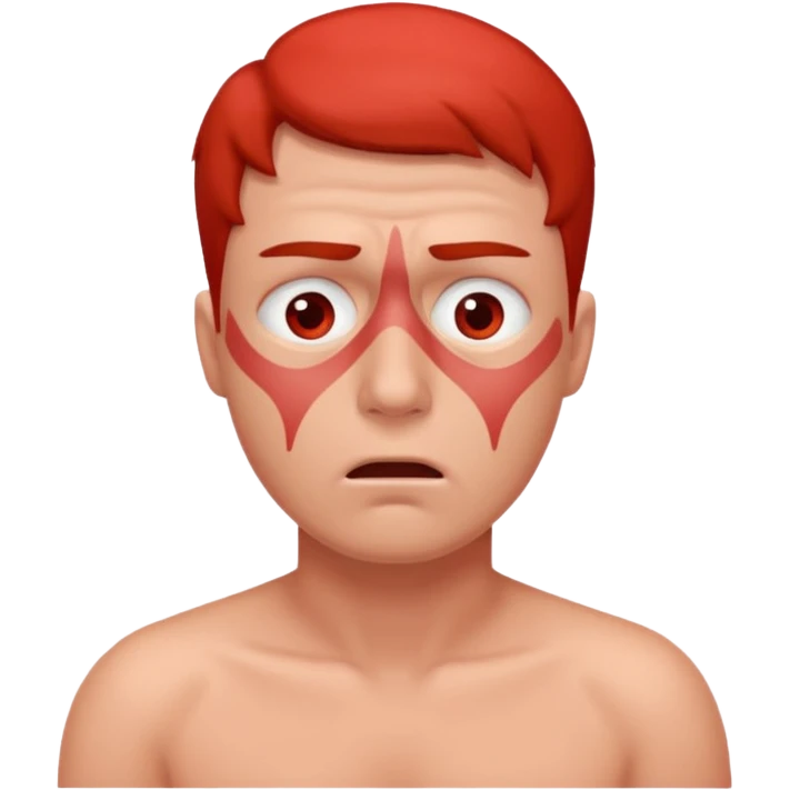 Man fake choking himself out emoji