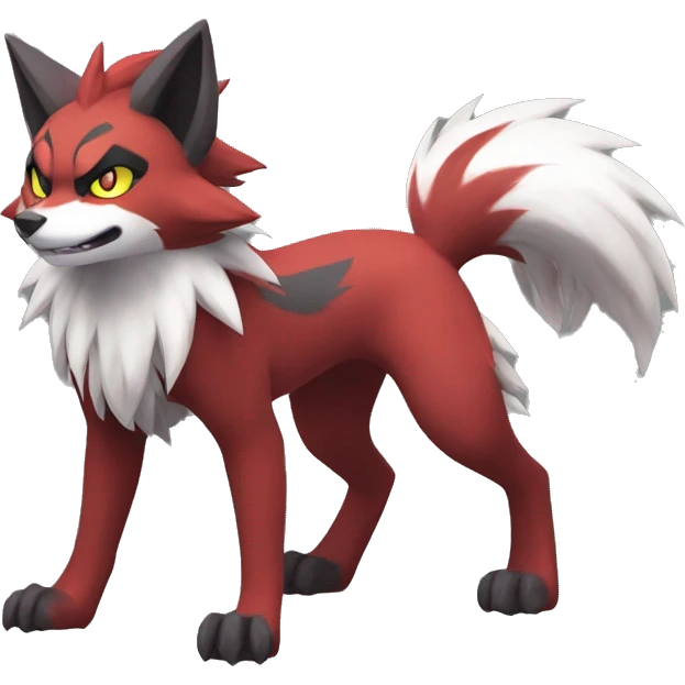 Litten-Zoroark-Lycanroc full body emoji