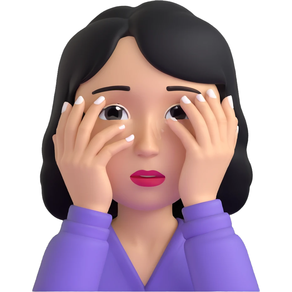 woman crying with tears emoji