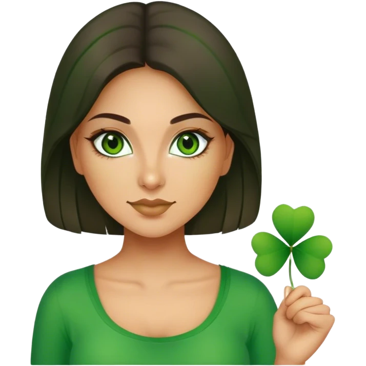 Latino woman st Patrick’s day  emoji