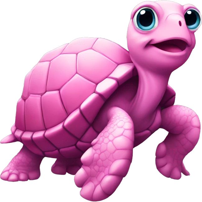 Pink turtle emoji