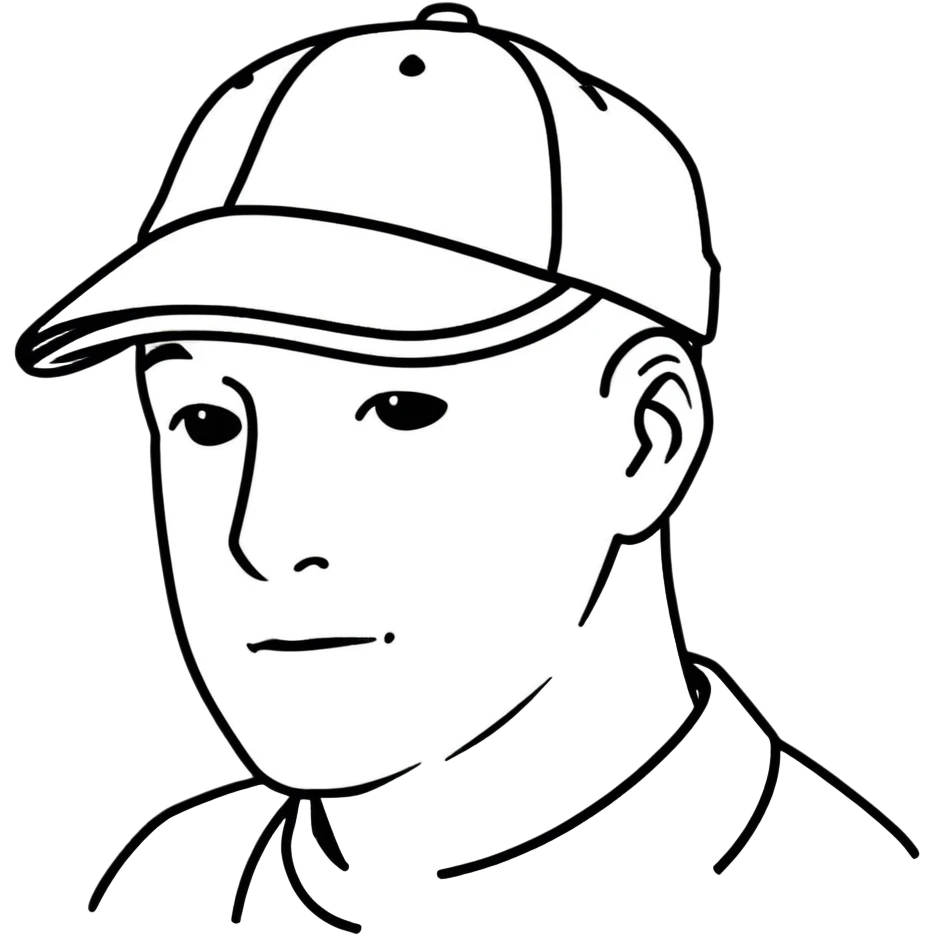 My father is wearing a cap behind emoji