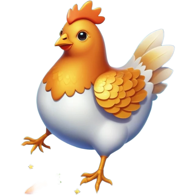 Magical ethereal chicken, fish, and carrot floating in a cosmic space, connected by golden energy beams to a healthy eye, radiant skin, and glowing immune shield emoji