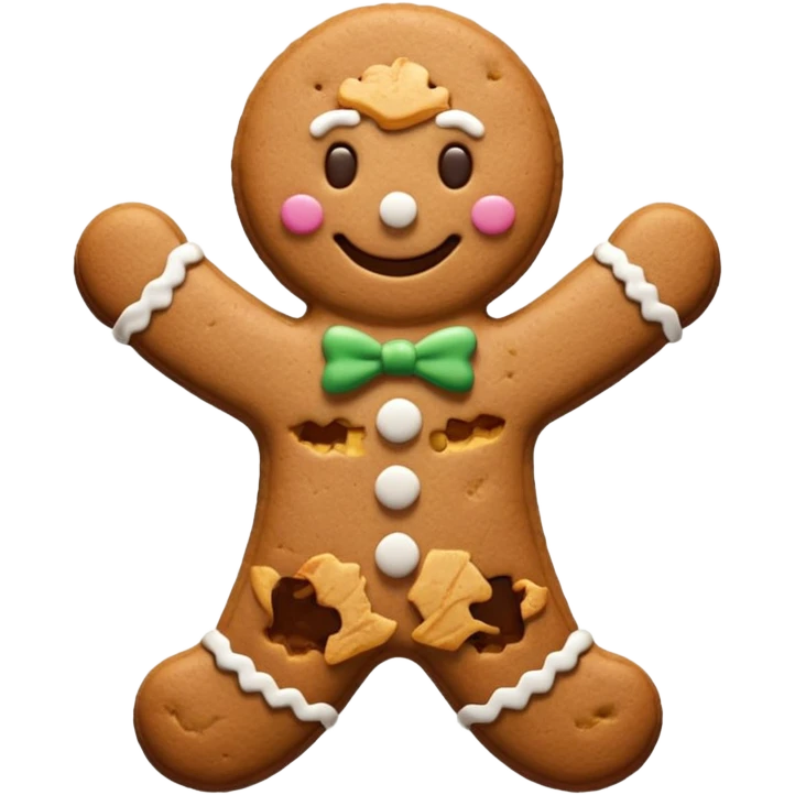 cookie man shape emoji