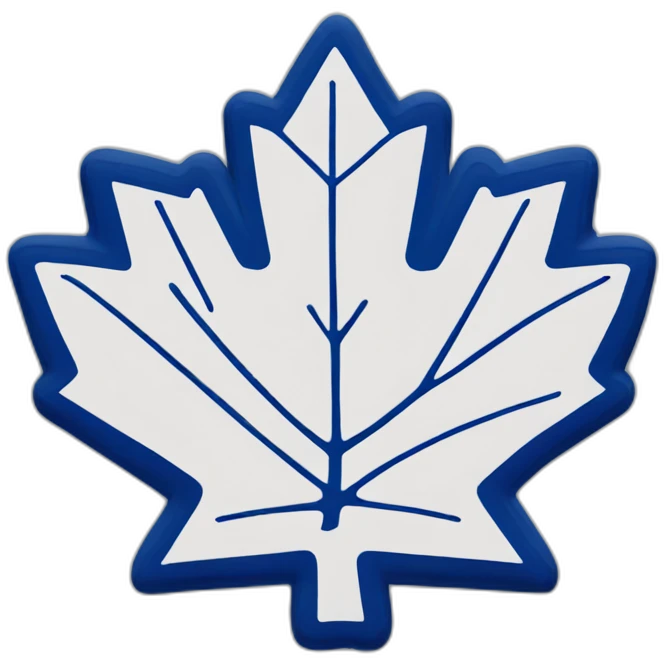 Toronto Maple leafs logo in blue emoji