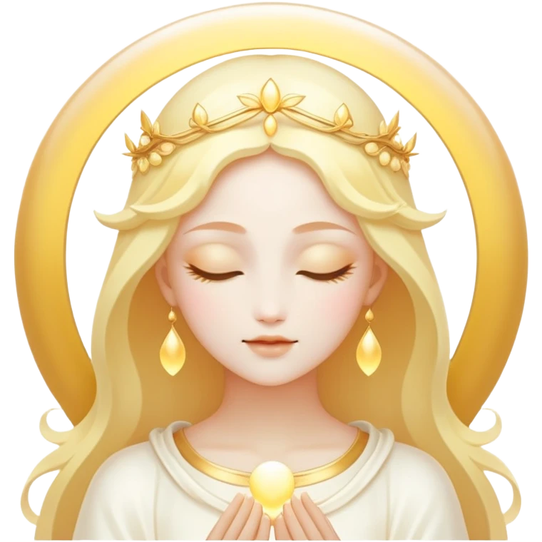 Divine ethereal Romantic gold-yellow-white pastel lush gradients aesthetic emoji