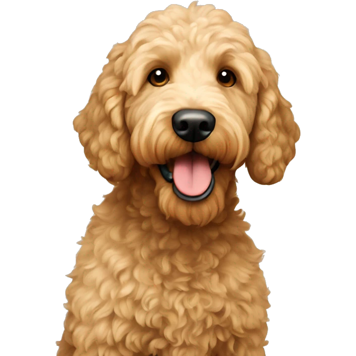 Tan goldendoodle  emoji