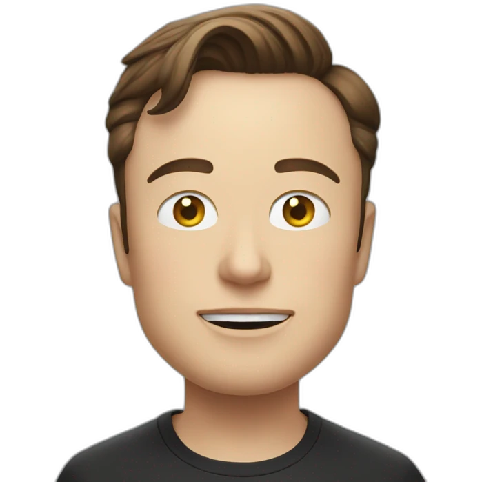 Elon musk + 🙄 emoji