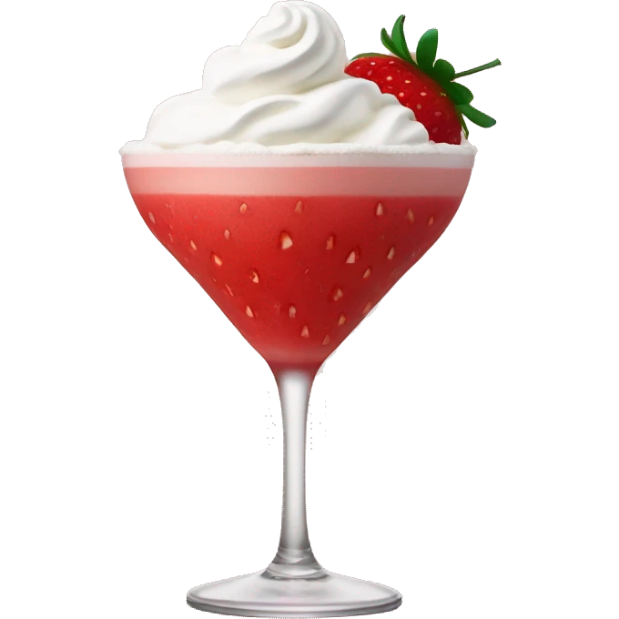 Strawberry daiquiri with whipped cream emoji