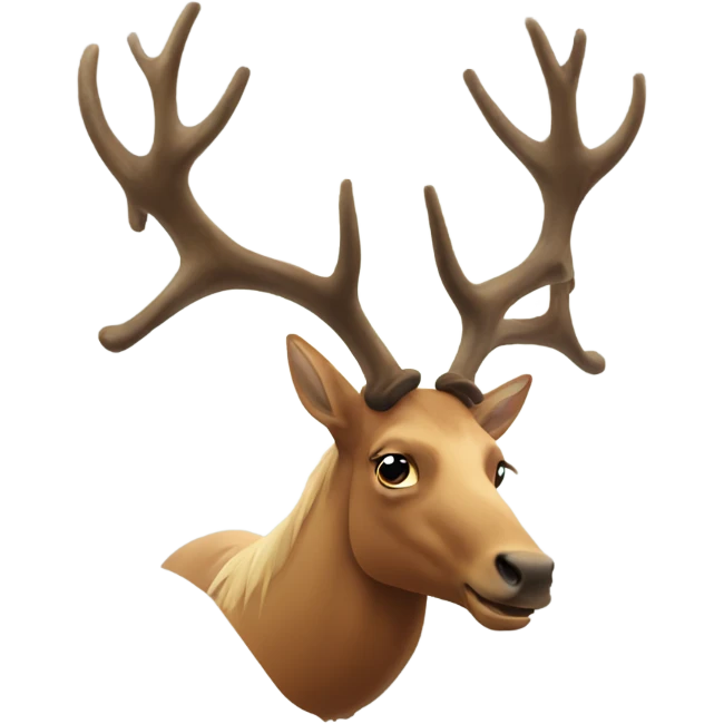 Horse elk antlers emoji
