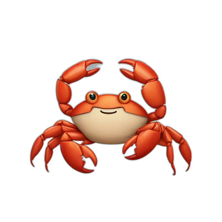 Crab is boxing emoji