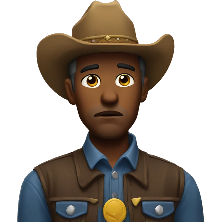 Sad cowboy emoji