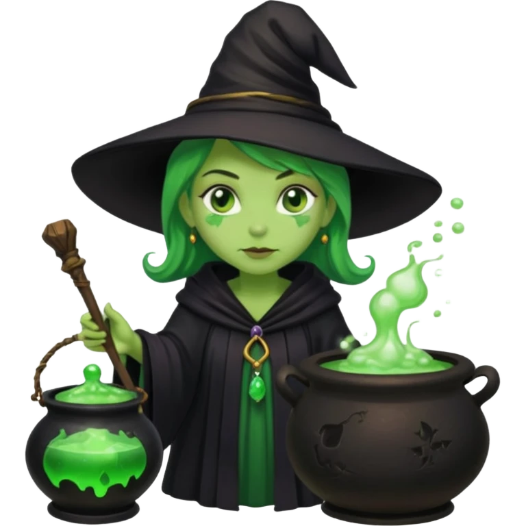 green witch cooking potion emoji