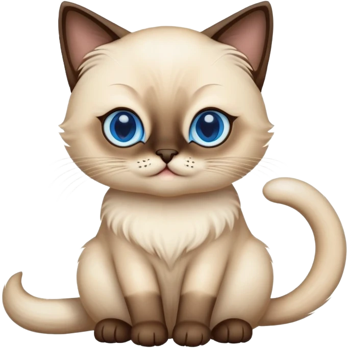 Siamés cat in love  emoji