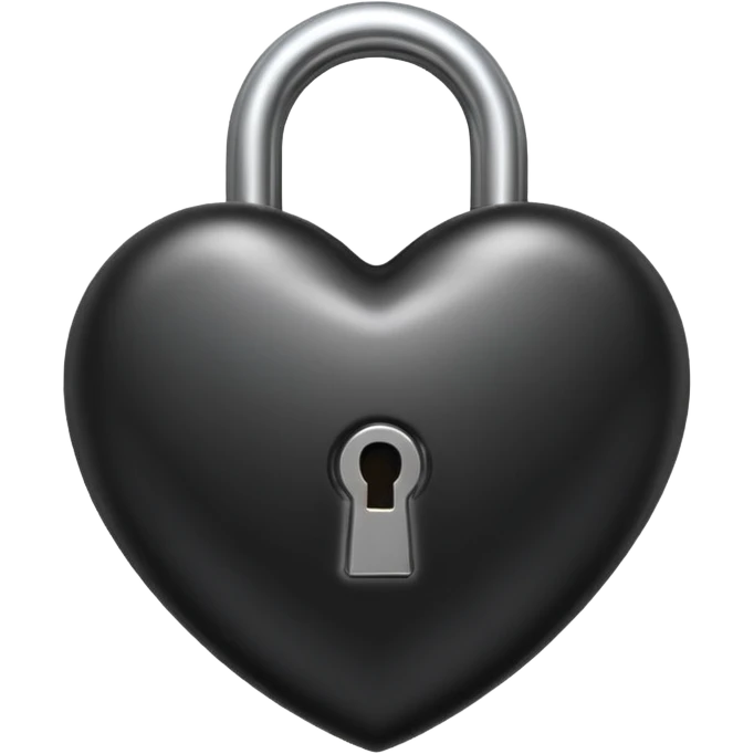 black heart with a lock emoji