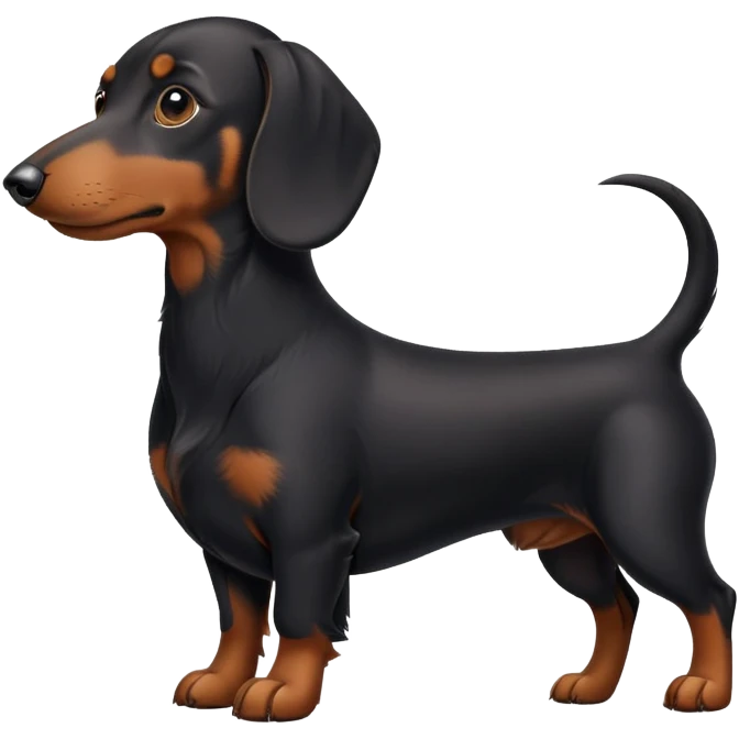 Black Daschund emoji
