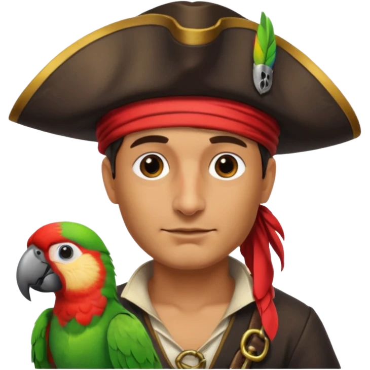 pirate and parrot emoji