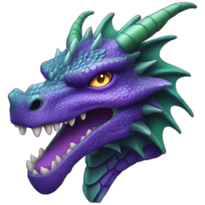 purple-dragon-with-green-eyes-breathing-fire emoji