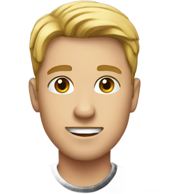 male portrait in black shirt emoji