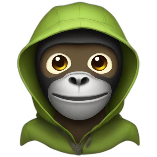 monkey in a balaclava emoji