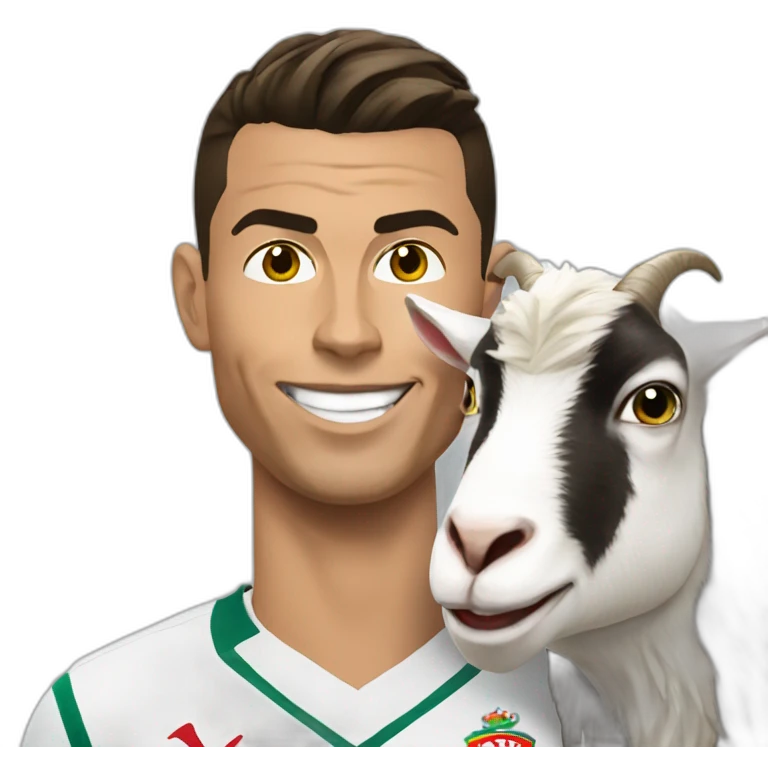 Cristiano ronaldo on a goat emoji