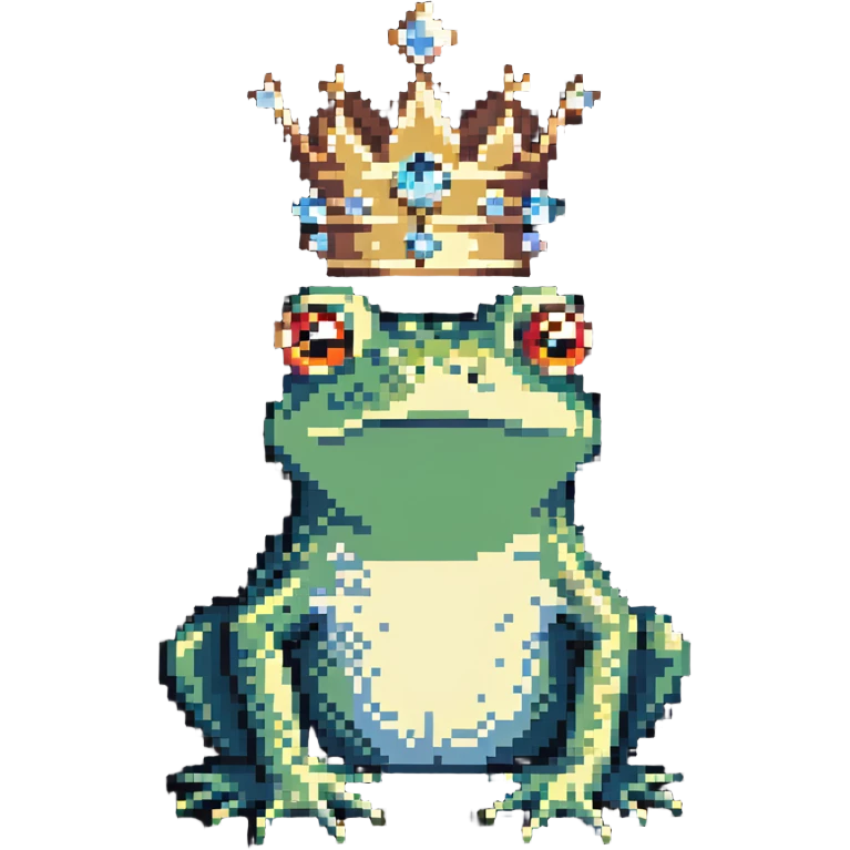 royal frog with jeweled crown emoji