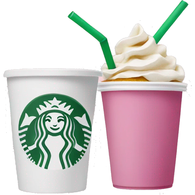 Pink Starbucks  emoji