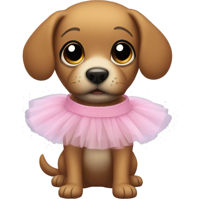 Dog in tutu emoji