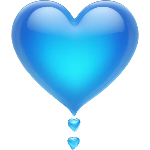 Blue heart transparent bubble
 emoji