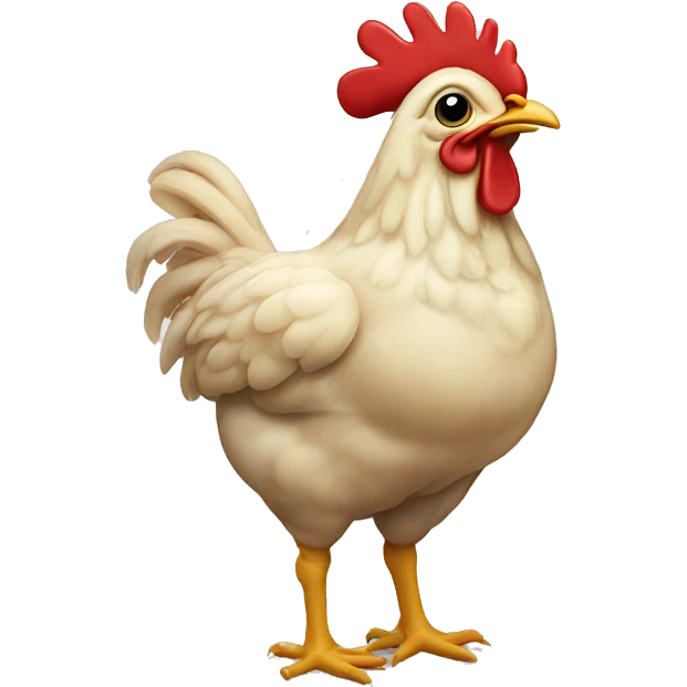 Chicken with brain emoji
