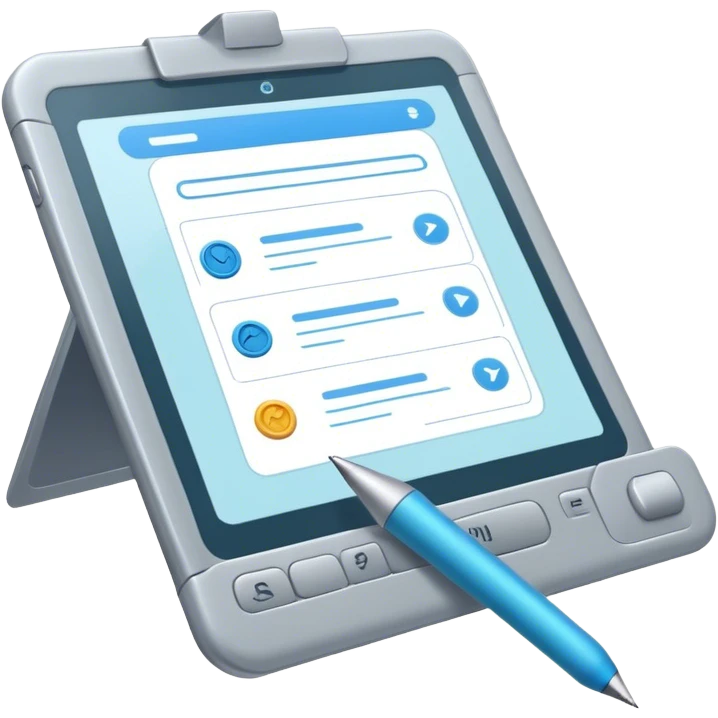 "Create an emoji for UX/UI design. Show a wireframe or user interface design with buttons, icons, and text fields. Include design tools like a cursor or stylus. Use modern, professional colors. Do not include any emojis or smiley faces. Make the background transparent. emoji
